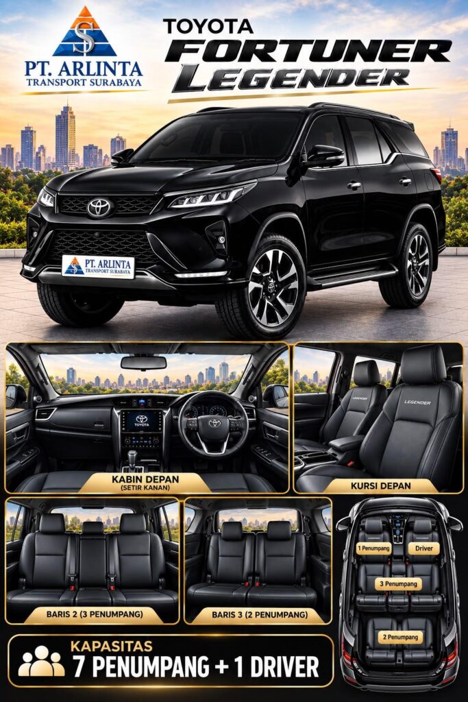sewa fortuner legender surabaya